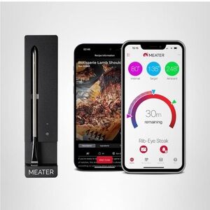 Wireless Smart Meat Thermometer - Black